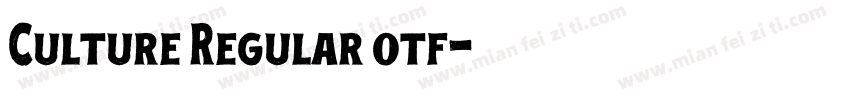 Culture Regular otf字体转换